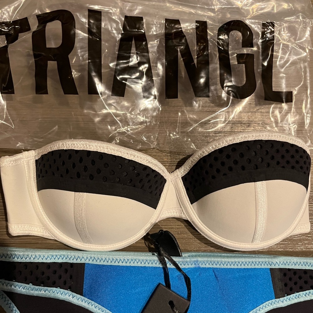 Triangl blue and white bikini set Size XS - Picture 2 of 4